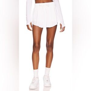 Free People Movement On Point Skort Tennis Skirt White Mesh